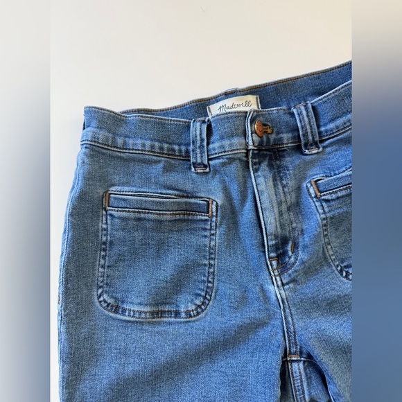 Madewell-Mid Rise-Kick Out-Crop Jeans-Blue-Classic-Spring-Summer-Costal-Size 27 - Picture 8 of 16